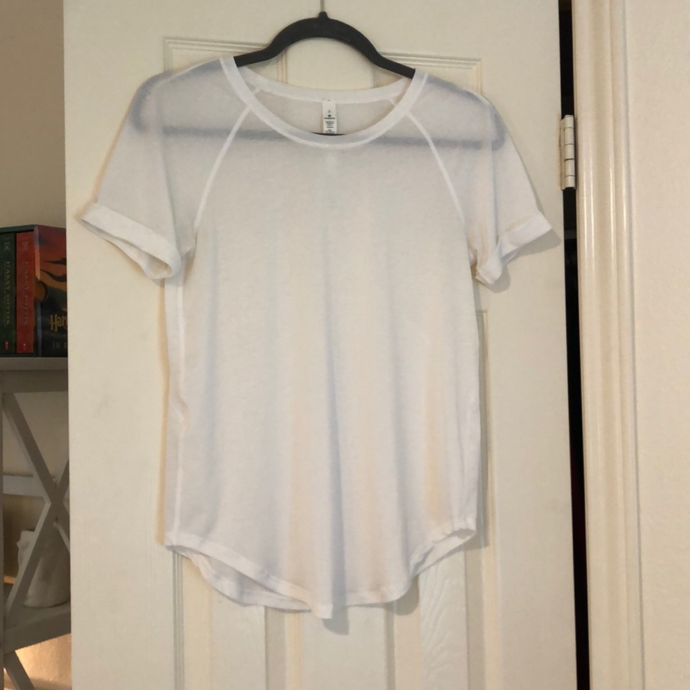 Lululemon White Sheer Top